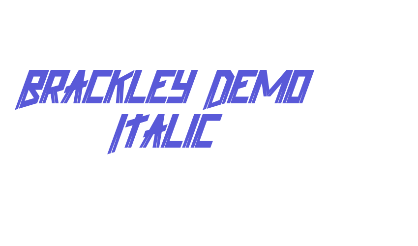 Brackley Demo Italic Font