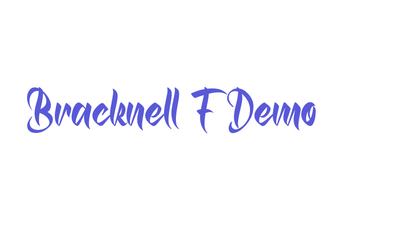 Bracknell F Demo Font