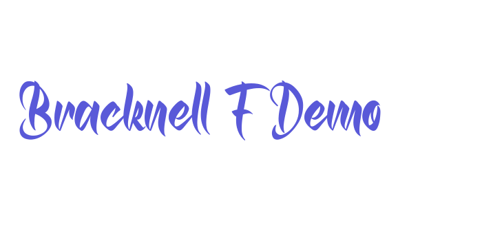 Bracknell F Demo Font Download