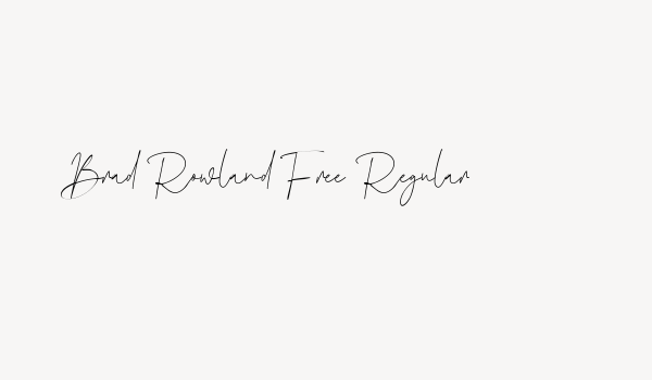 Brad Rowland Free Regular Font