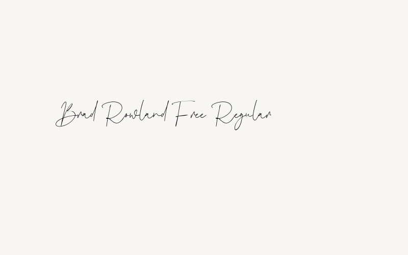 Brad Rowland Free Regular Font