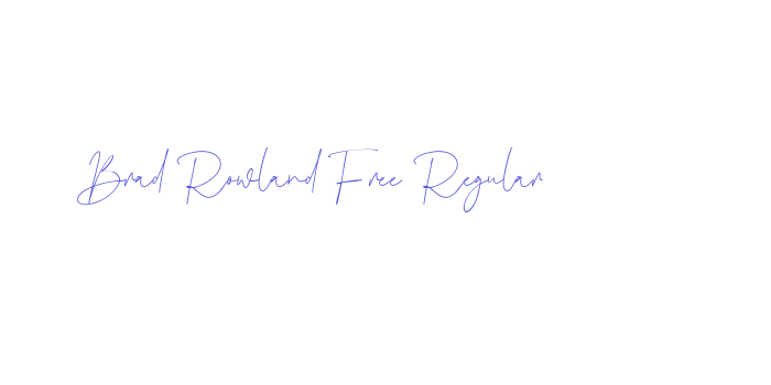 Brad Rowland Free Regular Font Download