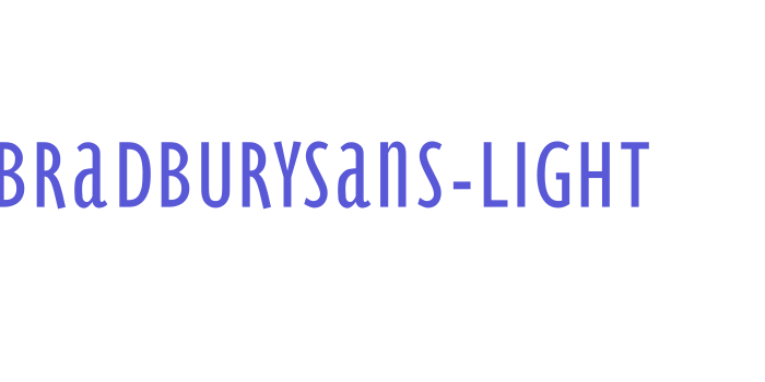 BradburySans-Light Font Download