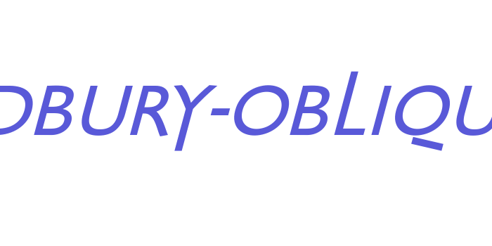 Bradbury-Oblique Font