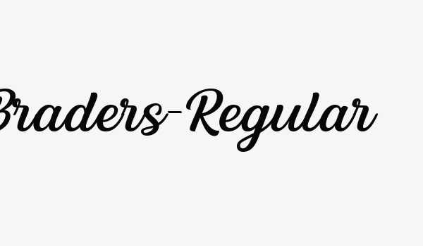 Braders-Regular Font