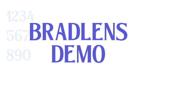 Bradlens Demo font free