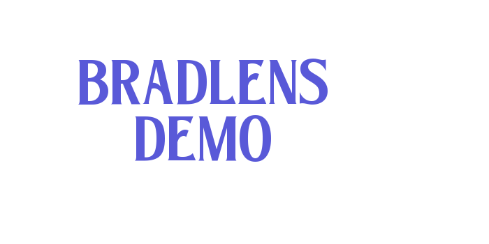 Bradlens Demo Font Download