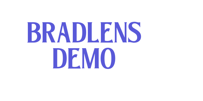 Bradlens Demo Font