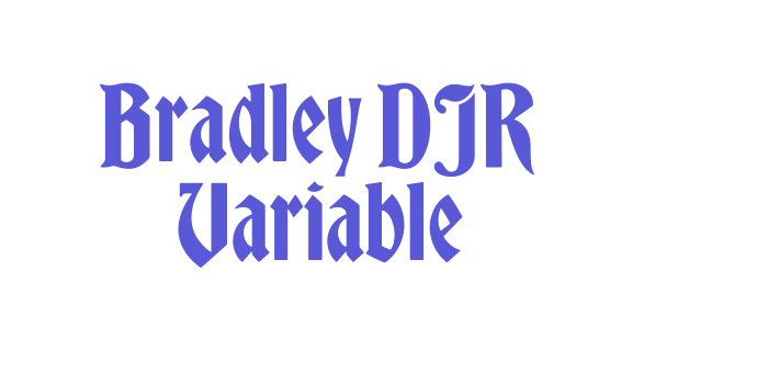 Bradley DJR Variable Font