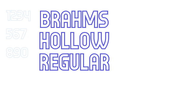 Brahms Hollow Regular font free