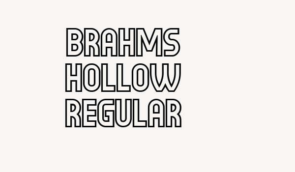 Brahms Hollow Regular Font