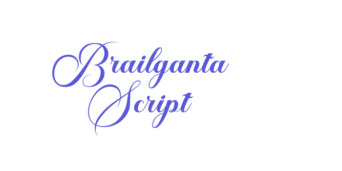 Brailganta Script Font Download