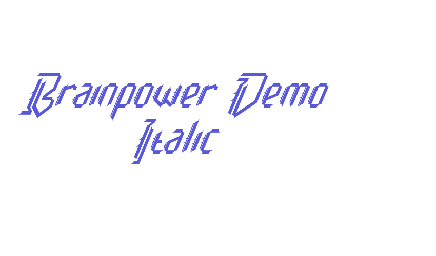 Brainpower Demo Italic Font Download