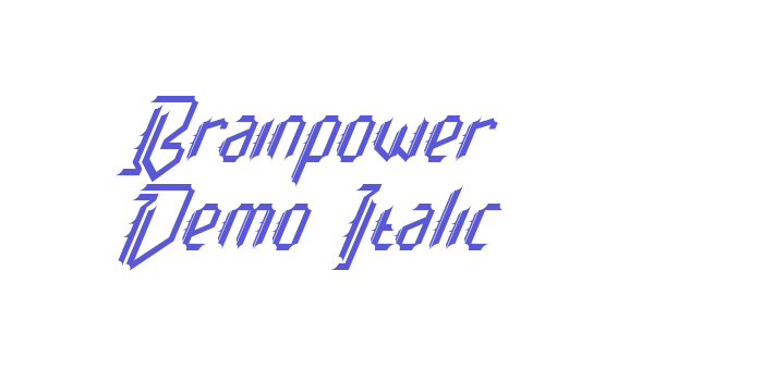 Brainpower Demo Italic Font Download