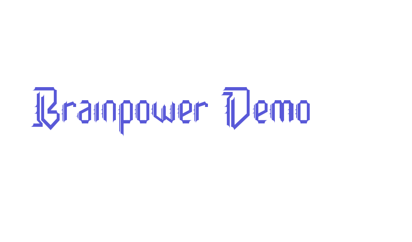 Brainpower Demo Font Download