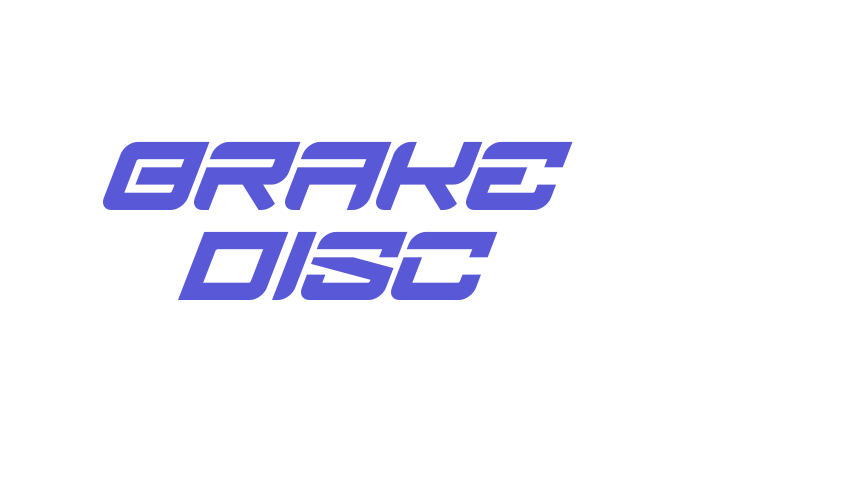 Brake DIsc Font Download