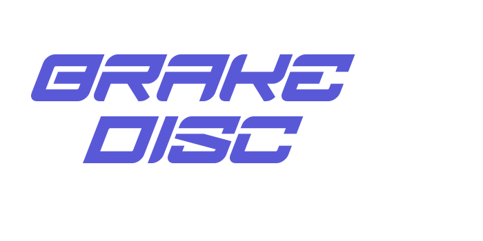 Brake DIsc Font