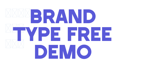 Brand Type Free Demo font