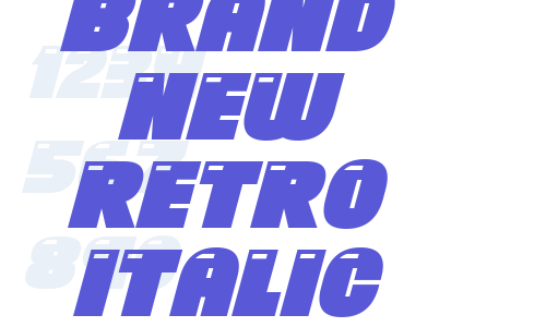 Brand New Retro Italic Font Download