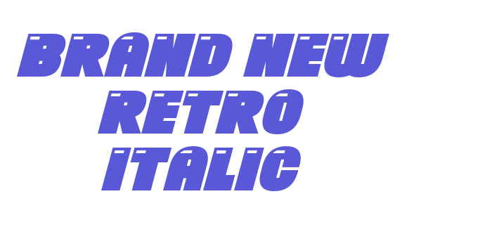 Brand New Retro Italic Font Download