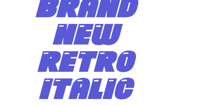 Brand New Retro Italic Font