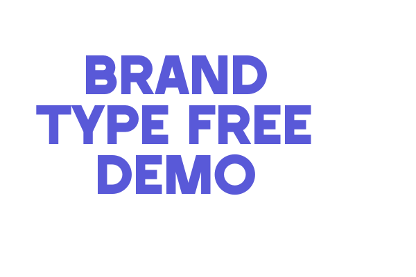 Brand Type Free Demo Font