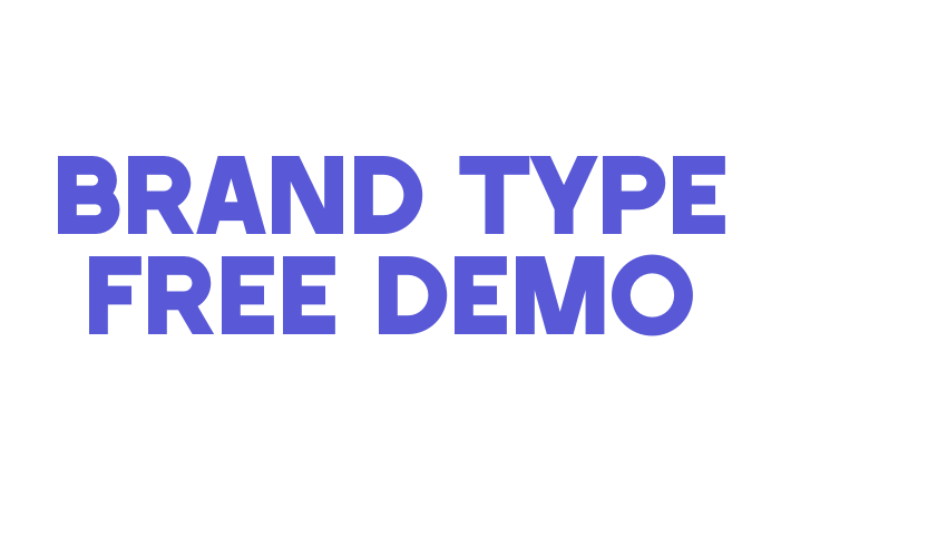 Brand Type Free Demo Font