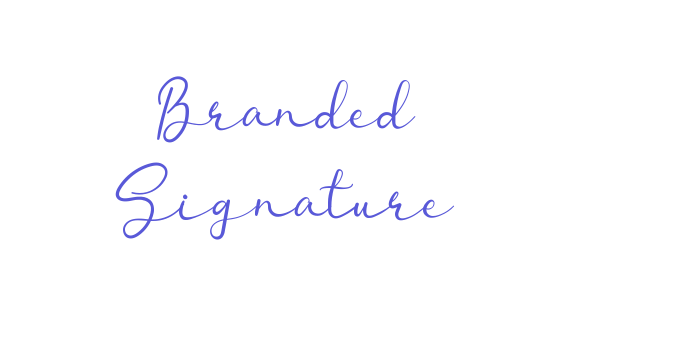 Branded Signature Font