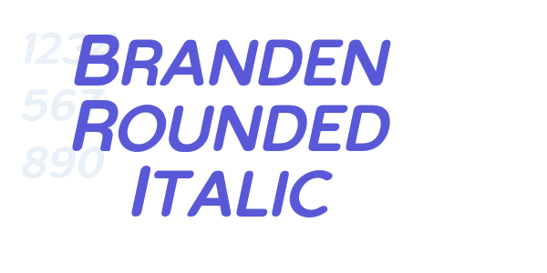 Branden Rounded Italic font free