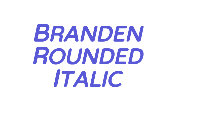 Branden Rounded Italic Font Download