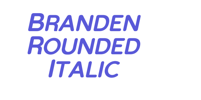 Branden Rounded Italic Font Download