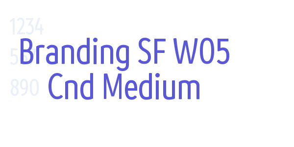 Branding SF W05 Cnd Medium font free