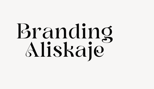 Branding Aliskaje Font