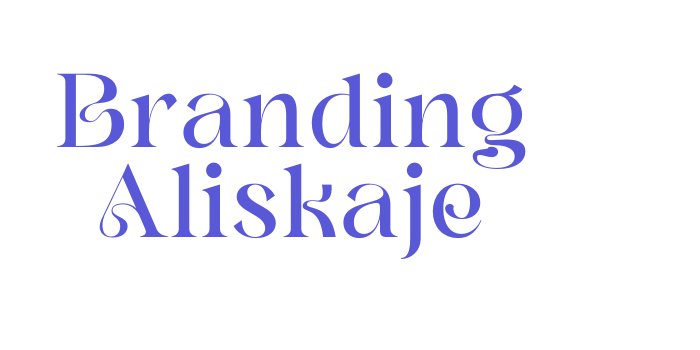 Branding Aliskaje Font