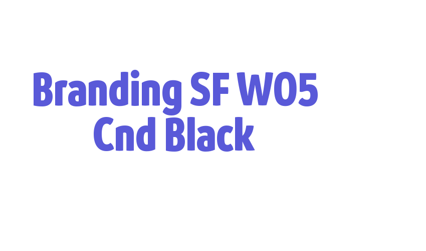 Branding SF W05 Cnd Black Font