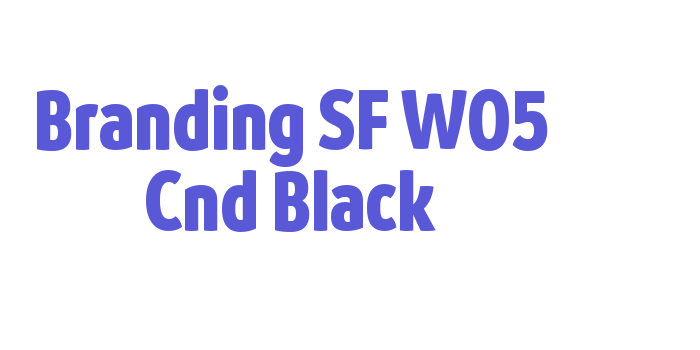 Branding SF W05 Cnd Black Font Download