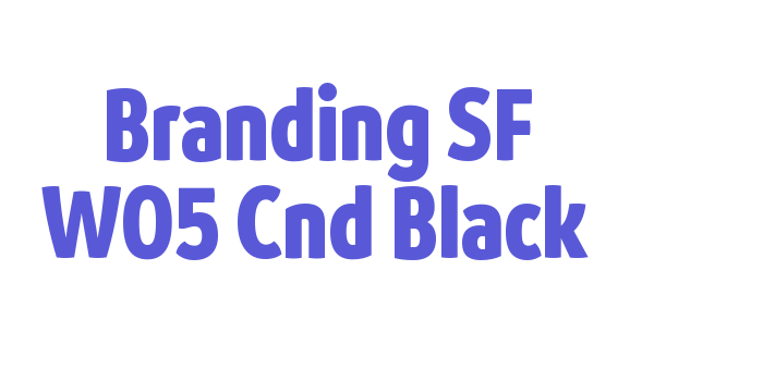 Branding SF W05 Cnd Black Font