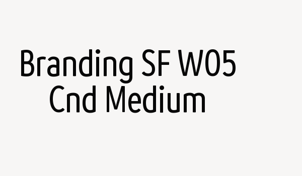 Branding SF W05 Cnd Medium Font