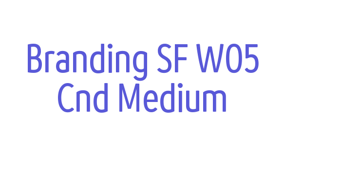 Branding SF W05 Cnd Medium Font Download