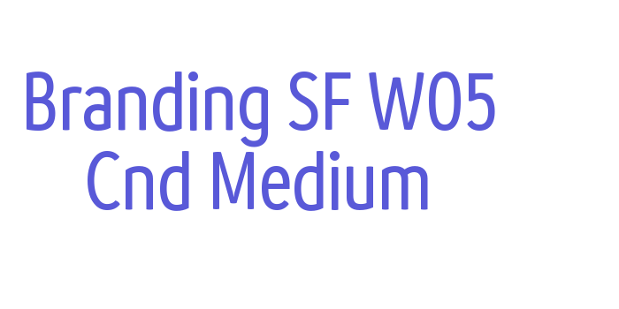 Branding SF W05 Cnd Medium Font