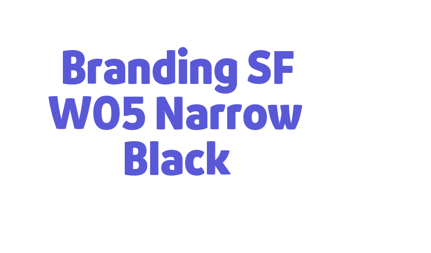 Branding SF W05 Narrow Black Font