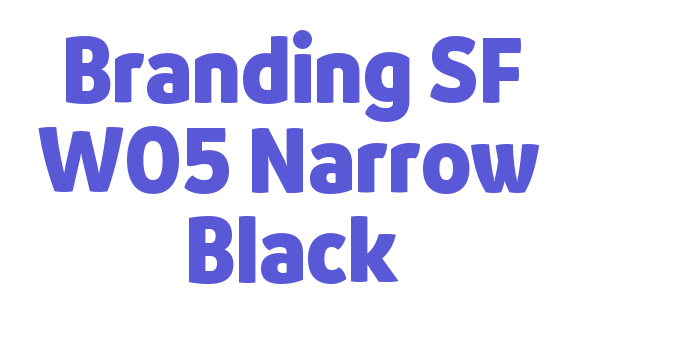 Branding SF W05 Narrow Black Font