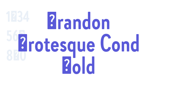 Brandon Grotesque Cond Bold font free