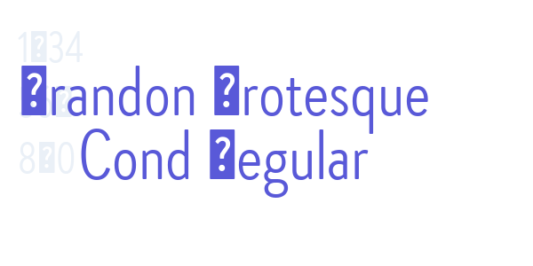 Brandon Grotesque Cond Regular font free