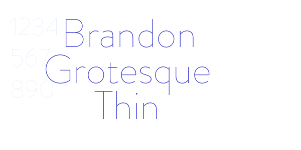 Brandon Grotesque Thin font free