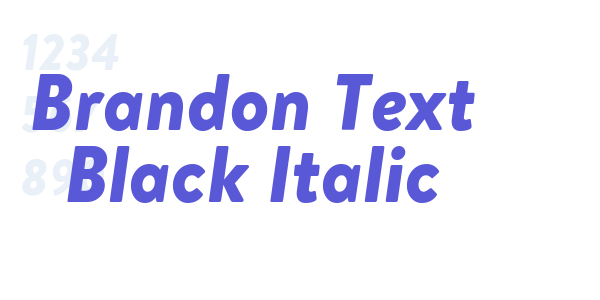 Brandon Text Black Italic font free