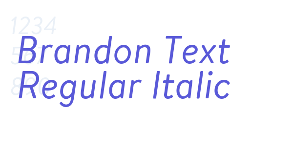 Brandon Text Regular Italic font free