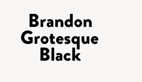 Brandon Grotesque Black Font