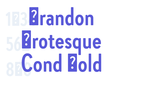 Brandon Grotesque Cond Bold Font Download