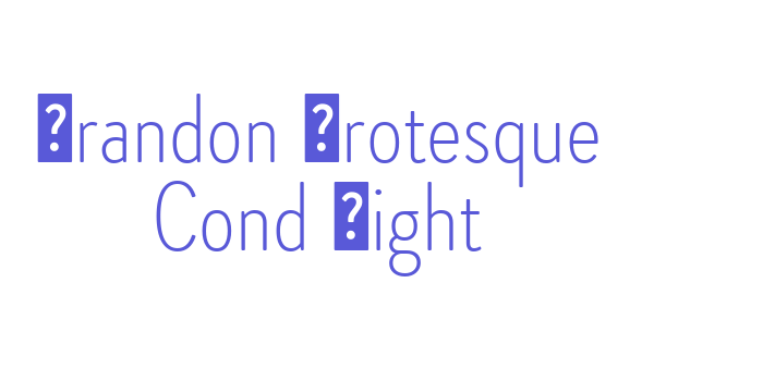 Brandon Grotesque Cond Light Font Download